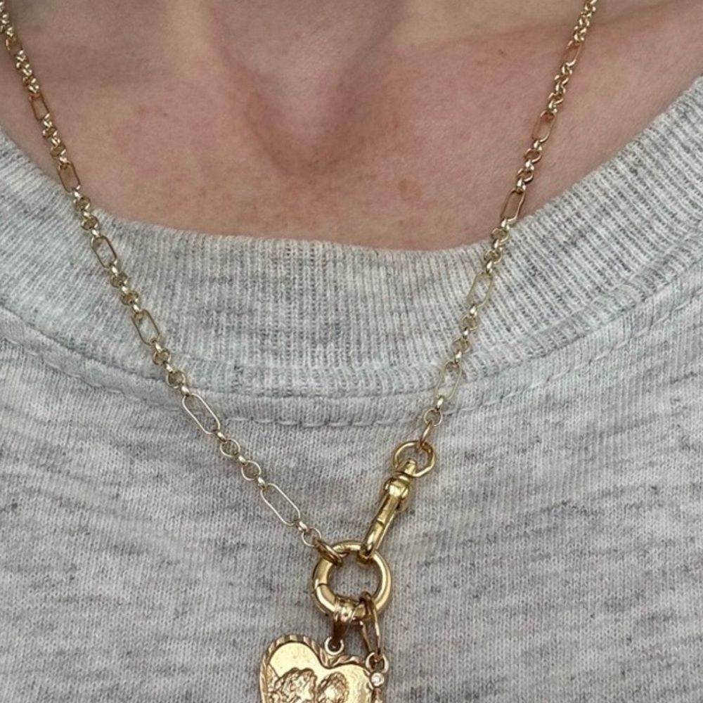 Gold Filled Chain - Gold Filled Dog Clip and Circle